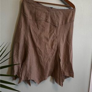 Mango Asymmetrical Tan Skirt